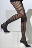 Sheer Striped Tights - Black   Fv-21379