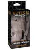 Fetish Fantasy Gold Cockring  and Nipple Clamps - Black