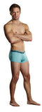 Heather Stripe Pouch Enhancer  Short - Mint and Grey -  Medium
