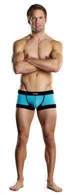 Sport Short Athletic Mesh -  Turquoise and Black - Large