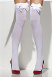 Thigh High Stockings with  Bow - White  Fv-29093