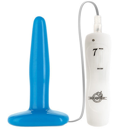 Glo Butt Plug Slim Vibrating - Blue