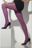 Leopard Print Tights - Pink