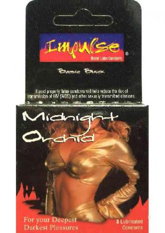 Impulse Midnight Orchid Condoms - 3 Pack