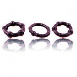 Stay Hard Beaded Cockrings 3 Piece Set - Black