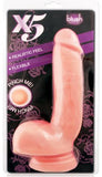 X5 Hard On Realistic Dildo with Suction Cup - Natural