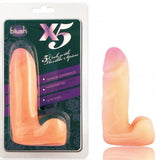 X5 - 5.5 inch Cock with Flexible Spine- Natural