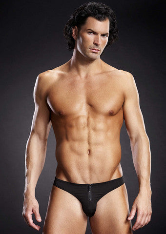 Performance Microfiber Zip-Up Bikini - Black - Large/Extra Large