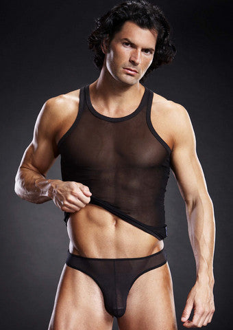 Pro-Mesh Racerback Tank - Black - Large/Extra Large