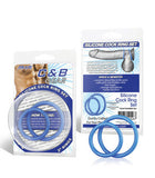 Silicone Cock Ring Set - Blue