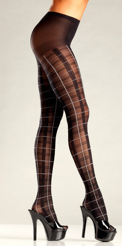 Plaid Pantyhose - One Size