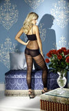 Faux Short Set Look Bodystocking - Black - One Size