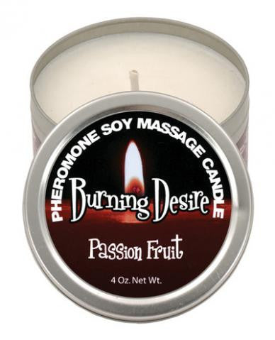 Burning Desire, Passion Fruit  Soy Massage Candle - 4 oz.