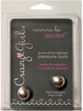 Crazy Girl Wanna Be Excited Pure Silver Pleasure Balls