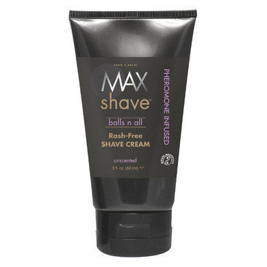 Max Shave Balls N All Rash-Free Shave Cream - Unscented - 2 oz.