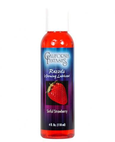 Razzels Flavored, Warming Lubricant Sinful Strawberry 4 oz.