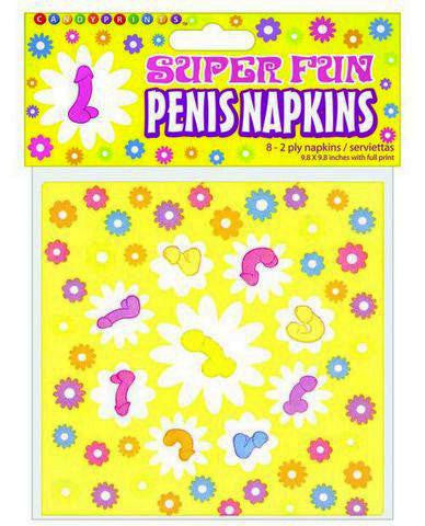 Super Fun Penis Party Napkins 2 Ply- 8 Count