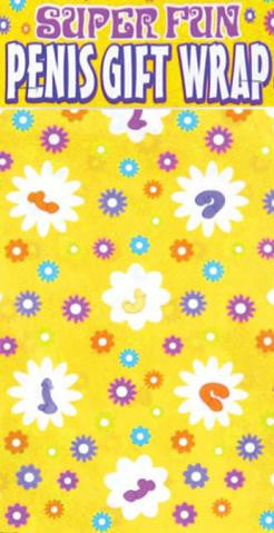Super Fun Penis Gift Wrap Paper