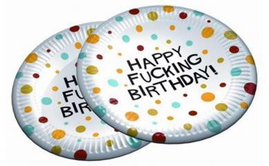 X-Rated Birthday 7-Inch Party Plates - 8 Count