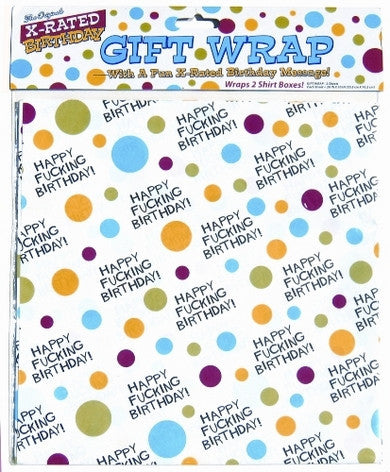 X-Rated Birthday Gift Wrap Paper