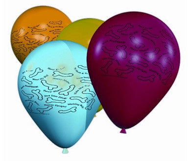 Risque Bachelorette Party 11-Inch Latex Balloons - 8 Count