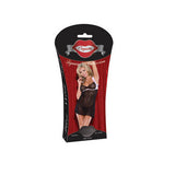 Polka Dot Mesh Chemise with Lace Straps- Black with Pink Polka Dots