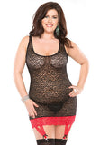 Chemise - Black And Red - Plus Size