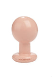 Round Butt Plug - Large - White