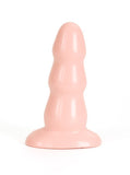 Medium Triple Ripple Butt Plug  - White