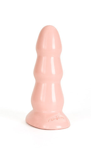 Medium Triple Ripple Butt Plug  - White