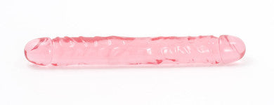 Crystal Jellie's Jr. Double Dong 12-Inch - Pink