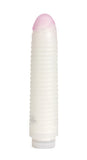 Blush UR3 Ribbed Sleeve On 7.5-inch Vibrator - Clear