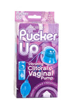 Pucker Up Vibrating Vaginal And Clitoral Pump - Blue