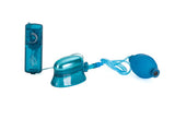 Pucker Up Vibrating Vaginal And Clitoral Pump - Blue
