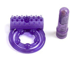 Weenie Wrapper Dual Cock Ring - Purple