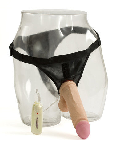 Vac-U-Lock Vibro 8-inch UR3 Cock with Ultra Harness