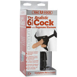 The Realistic 6-Inch Cock With Supreme Harness - White