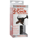 The Realistic 6-Inch Cock With Supreme Harness - Black
