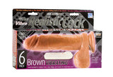 The Original Vibro Realistic Cock 6-inch - Brown