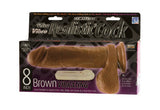 The Original Vibro Realistic Cock 8-inch  - Brown