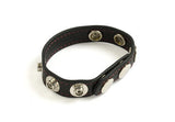 Reds Black Leather 5 Speed Cock Strap - Black