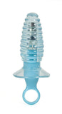 Lolli Poppers Anal Toy - Ridged - Ashton - Blue