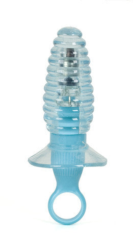 Lolli Poppers Anal Toy - Ridged - Ashton - Blue