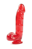 Jelly Jewels - Cock And Balls With Suction Cup - Ruby