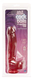 Jelly Jewels - Cock And Balls With Suction Cup - Ruby