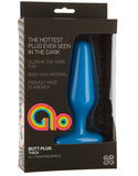 Glo Butt Plug Thick Vibrating  - Blue