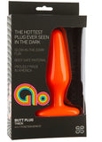 Glo Butt  Plug Thick Vibrating  - Orange