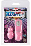 10X Power Bullet - 10-Function - Pink