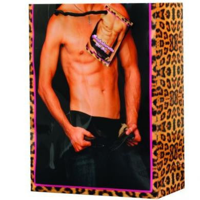 Bachelorette Party-Leopard Hunk Print Giftbag