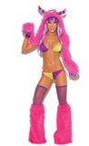 Neon Nites Bra Top And Panty Set - One Size